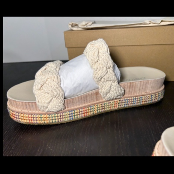 Johnny Was Braided Rope Platform Sandals Size 10 - New - Picture 8 of 12